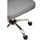 Grey Leather Effect Home Office Chair