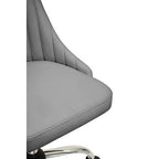 Grey Leather Effect Home Office Chair