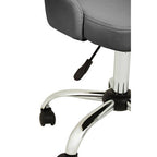 Grey Leather Effect Home Office Chair