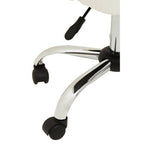 Off White Leather Effect Home Office Chair