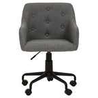 Tufted Grey and Black Home Office Chair