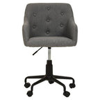 Tufted Grey and Black Home Office Chair