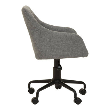 Tufted Grey and Black Home Office Chair