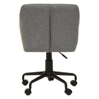 Tufted Grey and Black Home Office Chair