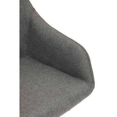 Tufted Grey and Black Home Office Chair