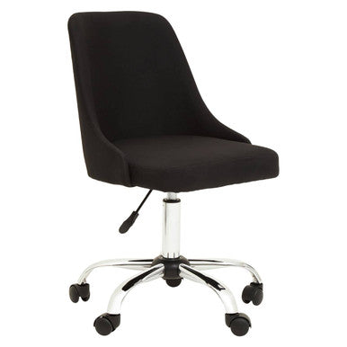 Black and Chrome Home Office Chair