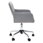 Grey Velvet and Chrome Base Home Office Chair