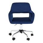 Navy Velvet and Chrome Base Home Office Chair