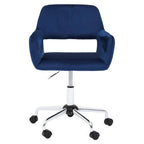 Navy Velvet and Chrome Base Home Office Chair