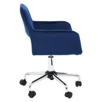 Navy Velvet and Chrome Base Home Office Chair