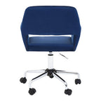 Navy Velvet and Chrome Base Home Office Chair