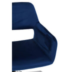 Navy Velvet and Chrome Base Home Office Chair