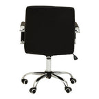 Black Leather Effect and Chrome Home Office Chair