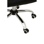 Black Leather Effect and Chrome Home Office Chair