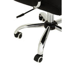 Black Leather Effect and Chrome Home Office Chair