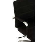 Black Leather Effect and Chrome Home Office Chair