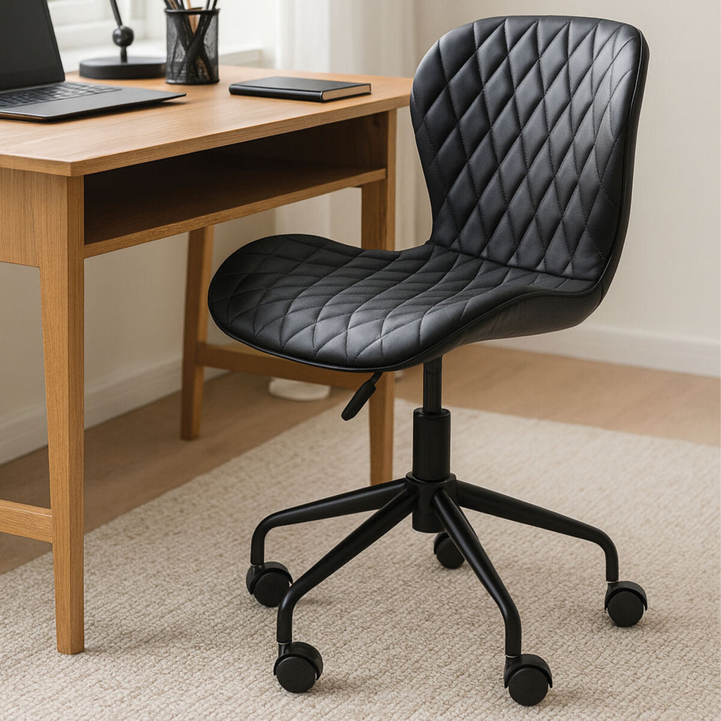 Black Armless Home Office Chair