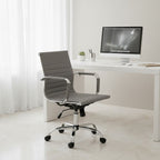 Grey Low Back Home Office Chair