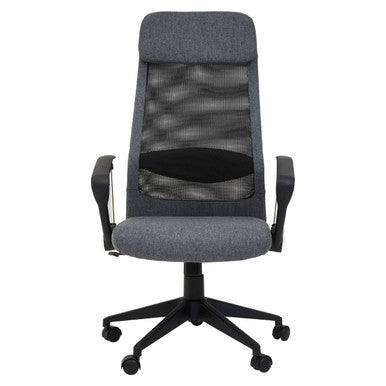 Black Mesh and Grey Fabric Home Office Chair