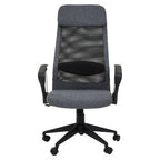 Black Mesh and Grey Fabric Home Office Chair