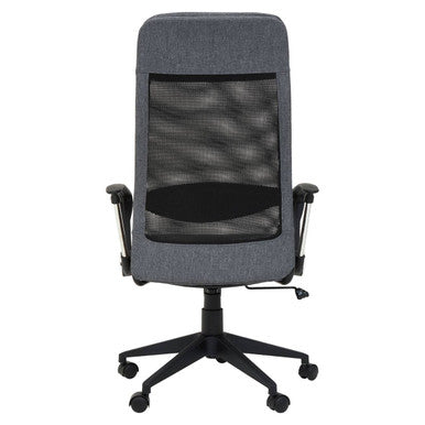 Black Mesh and Grey Fabric Home Office Chair