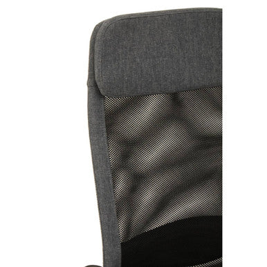 Black Mesh and Grey Fabric Home Office Chair