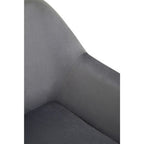Grey Velvet Accent Chair with Smooth Finish
