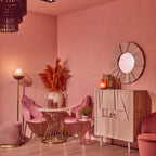 Pink Velvet Dining Chair with Gold Metal Legs
