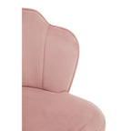 Pink Velvet Dining Chair with Gold Metal Legs