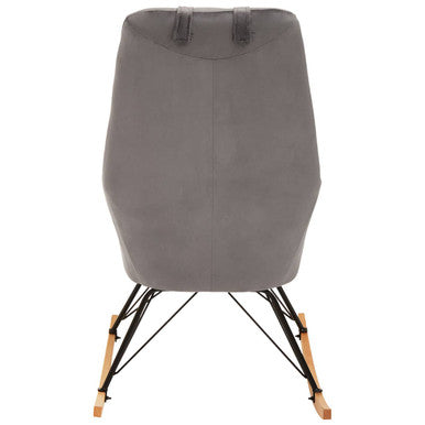 Grey Velvet Rocking Chair