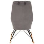 Grey Velvet Rocking Chair