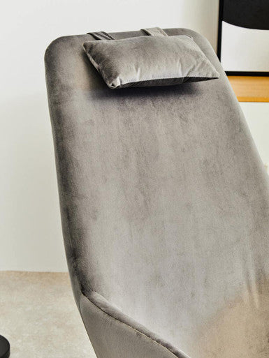 Grey Velvet Rocking Chair