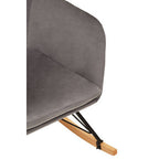 Grey Velvet Rocking Chair