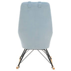 Blue Velvet Rocking Chair