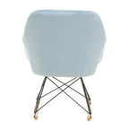 Small Blue Velvet Rocking Chair