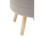 Mink Velvet Round Storage Stool