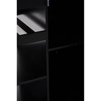 Black Kitchen Trolley with Drawer and Cabinet