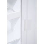White Kitchen Trolley with Drawer and Cabinet