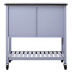 Grey Kitchen Trolley with Stainless Steel Top