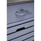 Grey Kitchen Trolley with Stainless Steel Top