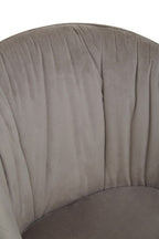 Mink Velvet Curved Dining Chair