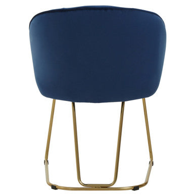 Midnight Velvet Curved Dining Chair