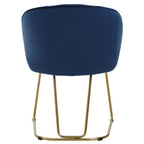 Midnight Velvet Curved Dining Chair