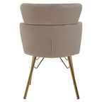 Mink Velvet Chair with Gleaming Base
