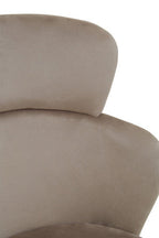 Mink Velvet Chair with Gleaming Base