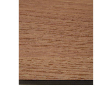 Natural Wood Effect Dining Table with Gold Finish Legs