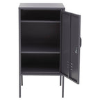 Grey Metal One Door Locker Style Cabinet