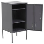 Grey Metal One Door Locker Style Cabinet
