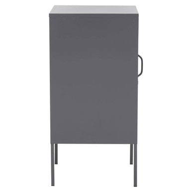 Grey Metal One Door Locker Style Cabinet