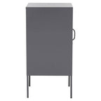 Grey Metal One Door Locker Style Cabinet